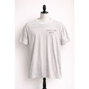 Threadless “Everything Hurts” Graphic T-Shirt Grim Reaper Tombstone Tee XL